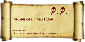 Peleskei Paulina névjegykártya